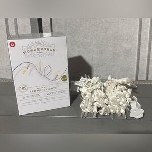 New 100ct LED Mini Lights Christmas String Lights with White Wire - Wondershop
